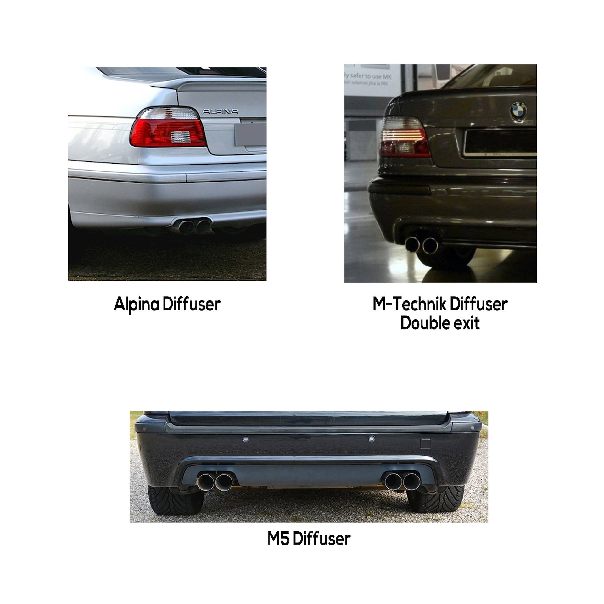 BMW E39 Limousine 535i / 540i V8 (M62) '96 -> '02 (Dual-Pipe for Supercharging conversion)